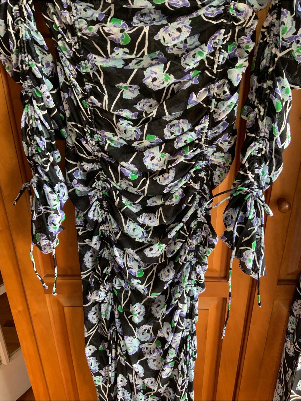 Diane Von Furstenberg, Corinne 2-Piece Dress, XL, NWT, Mesh Overlay, P-T-P 22” - Picture 4 of 11